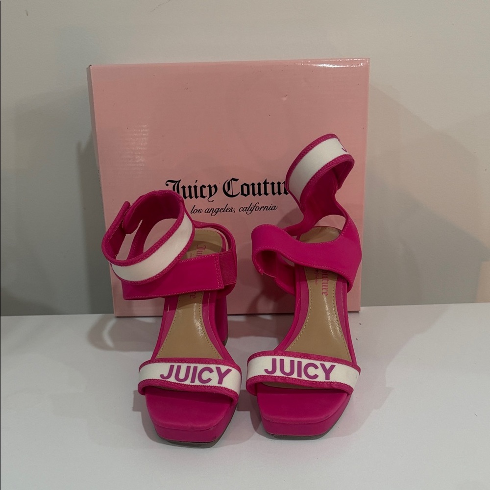 Juicy Couture Fuchsia and White Sandals